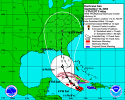 ivan hurricane track